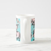 Chinees Varkensjaar Originele Monogram Blauwe Mok (Achterkant)