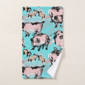 Chinees Varkensjaar Verjaardag Originele tekening  Bad Handdoek (Handdoek)