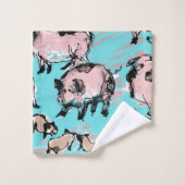 Chinees Varkensjaar Verjaardag Originele tekening  Bad Handdoek (Wasdoekje)