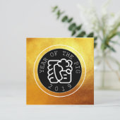 Chinees varkensjaar W-symbool B Circle Gold Flat-K (Staand voorkant)