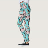 Chinees Varkensjaar Zodiac Originele tekening Blau Leggings (Links)