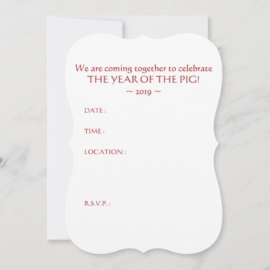 Chinees varkenskenmerk kaart (Achterkant)