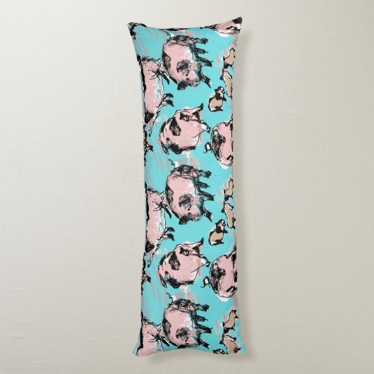 Chinees Varkenspad Birthday Oorspronkelijke tekeni Lichaamskussen (Achterkant (Verticaal))