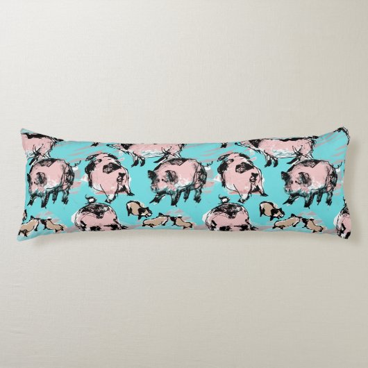 Chinees Varkenspad Birthday Oorspronkelijke tekeni Lichaamskussen (Voorkant)