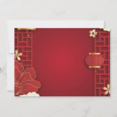 Chinees Verjaardag Foto Party Restaurant Afhalen Kaart (Achterkant)