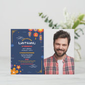 Chinees Verjaardagsfeestrestaurant Foto wegnemen Kaart (Staand voorkant)