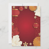 Chinees Verjaardagsfeestrestaurant Foto wegnemen Kaart (Achterkant)