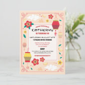 Chinees verjaardagsfeestrestaurant Take Away Asian Kaart (Staand voorkant)