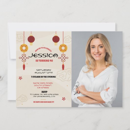 Chinees verjaardagsfeestrestaurant Take Away Asian Kaart (Voorkant)