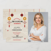 Chinees verjaardagsfeestrestaurant Take Away Asian Kaart (Voorkant / Achterkant)