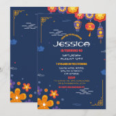 Chinees verjaardagsfeestrestaurant Take Away Asian Kaart (Voorkant / Achterkant)