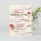 Chinees verjaardagsfeestrestaurant Take Away Asian Kaart (Staand voorkant)