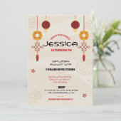 Chinees verjaardagsfeestrestaurant Take Away Asian Kaart (Staand voorkant)