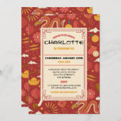 Chinees verjaardagsfeestrestaurant Take Away Drago Kaart (Voorkant / Achterkant)