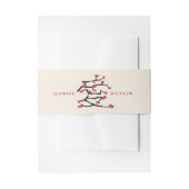 Chinees Verloving van de Rode Cherry Blossom Uitnodigingen Wikkel (Voorkant Voorbeeld)