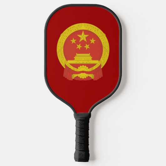 Chinees vlagembleem pickleball paddle (Achterkant)