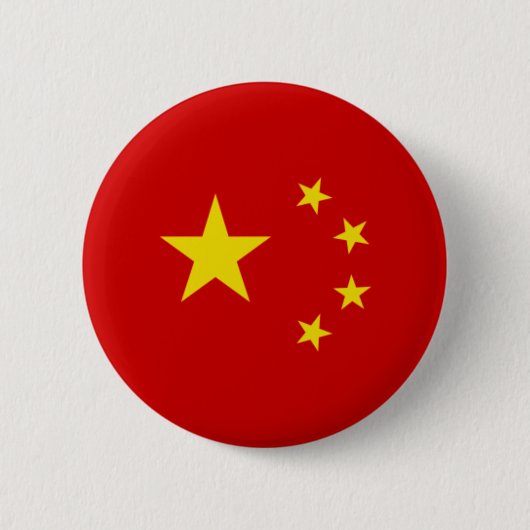 Chinees vlagemblem ronde button 5,7 cm (Voorkant)