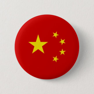 Chinees vlagemblem ronde button 5,7 cm