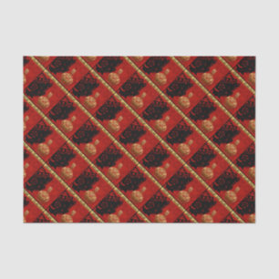 Chinees vliegenierjaar dierlijk geboortedagboek tissuepapier