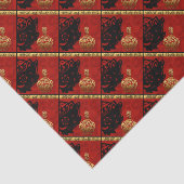 Chinees vliegenierjaar dierlijk geboortedagboek tissuepapier (Detail)