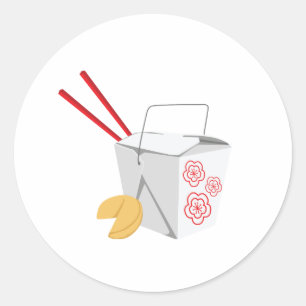 Chinees voedsel ronde sticker