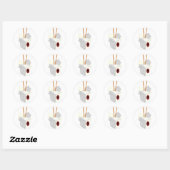 Chinees voedsel ronde sticker (Vel)