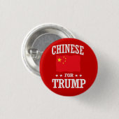 CHINEES VOOR TRUMP RONDE BUTTON 3,2 CM (Voorkant /achterkant)