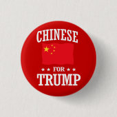 CHINEES VOOR TRUMP RONDE BUTTON 3,2 CM (Voorkant)