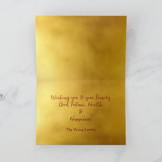 Chinees Vuurpaard Jaar 2026 origami 6 HGC Feestdagen Kaart (Binnen)