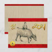 Chinees waterbuffel jaar 2021 HpostC Feestdagenkaart (Voorkant / Achterkant)