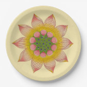 Chinees Waterlly Flower Design Papier Borden Papieren Bordje (Voorkant)