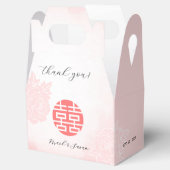 Chinees Waterverf pioenen bruiloft Bedankdoosjes (Geopend)