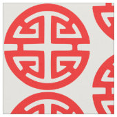 Chinees welvaartssymbool rood stof (Close Up)