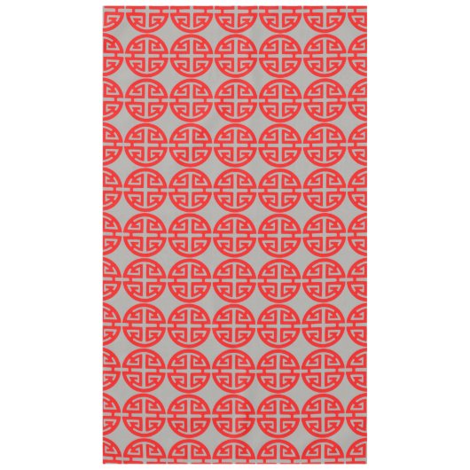 Chinees welvaartssymbool rood tafelkleed (Voorkant)