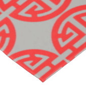 Chinees welvaartssymbool rood tafelkleed (Gekanteld)