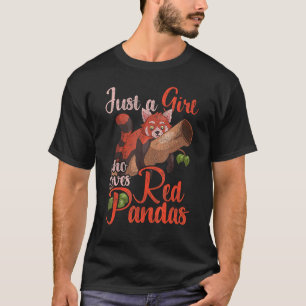 Chinees Wildlife Dier Meisjes Vrouwen Bos Rode Pan T-shirt