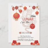 Chinees wit Goud Gelukkig Lunaire Nieuwjaar van de Feestdagenkaart (Voorkant)