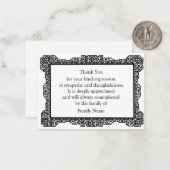  Chinees Woodcut Lijst Hartelijk dank Notitiekaartje (Voorkant / Achterkant in situ)