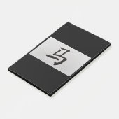 Chinees zegenbord Horse zwart Post-it® Notes (Schuin)