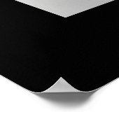 Chinees zegenbord Rabbit zwart Poster (Hoek)