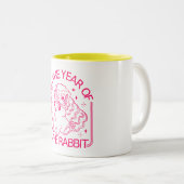 Chinees Zodiab-konijn Tweekleurige Koffiemok (Voorkant rechts)