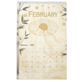 Chinees Zodiab Rabbit Year Golden Bamboo Kalender (Feb 2027)