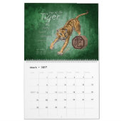 Chinees Zodiac 2021: Jaar van het Ox-kunstwerk Kalender (Mar 2027)