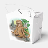 Chinees Zodiac-jaar van de aap Bedankdoosjes (Achterkant)