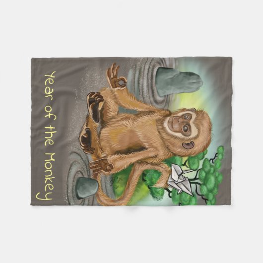 Chinees Zodiac-jaar van de aap Fleece Deken (Voorkant (Horizontaal))