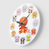 Chinees Zodiac-jaar van de draak Grote Klok (Hoek)