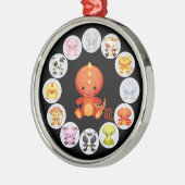 Chinees Zodiac-jaar van de draak Metalen Ornament (Links)