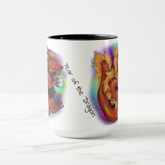 Chinees Zodiac-jaar van de draak Mok (Midden)