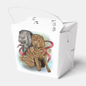 Chinees Zodiac-jaar van de hond Bedankdoosjes (Achterkant)