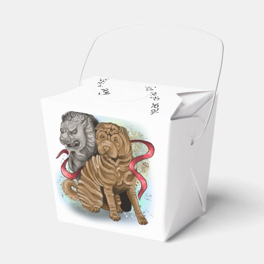 Chinees Zodiac-jaar van de hond Bedankdoosjes (Voorkant Zijde)